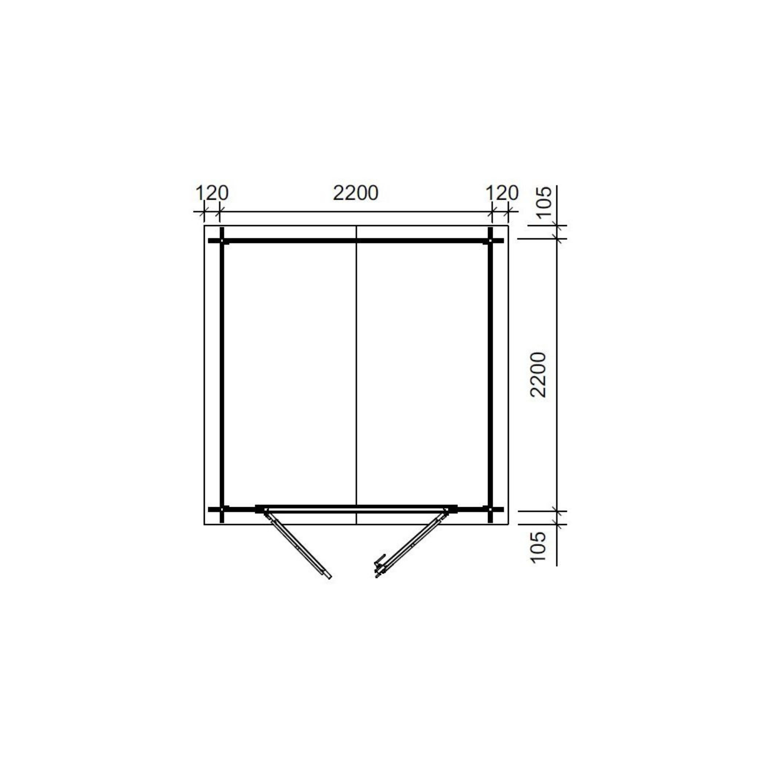 Abri de jardin DUTY FREE – Bois épicéa 4,6m² 2
