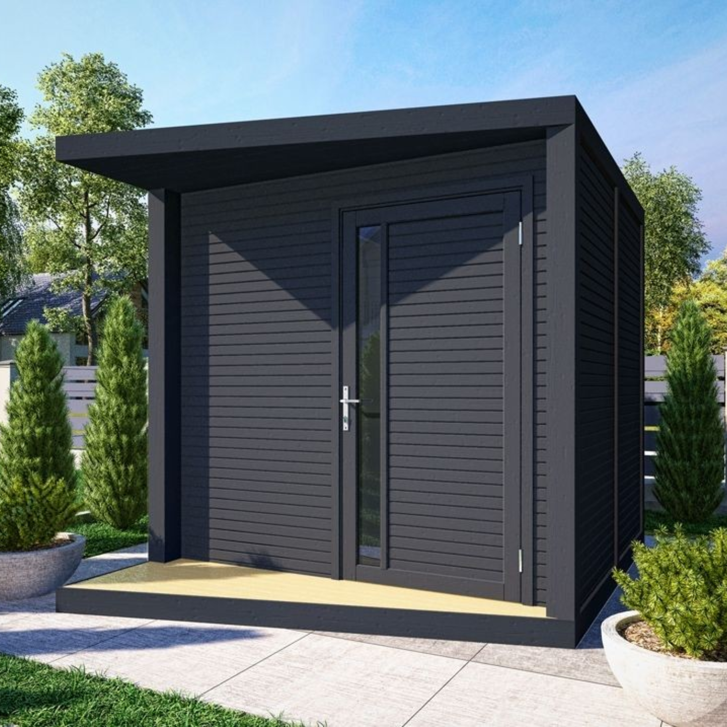 Abri de jardin moderne NERIS Anthracite – 7,1m²