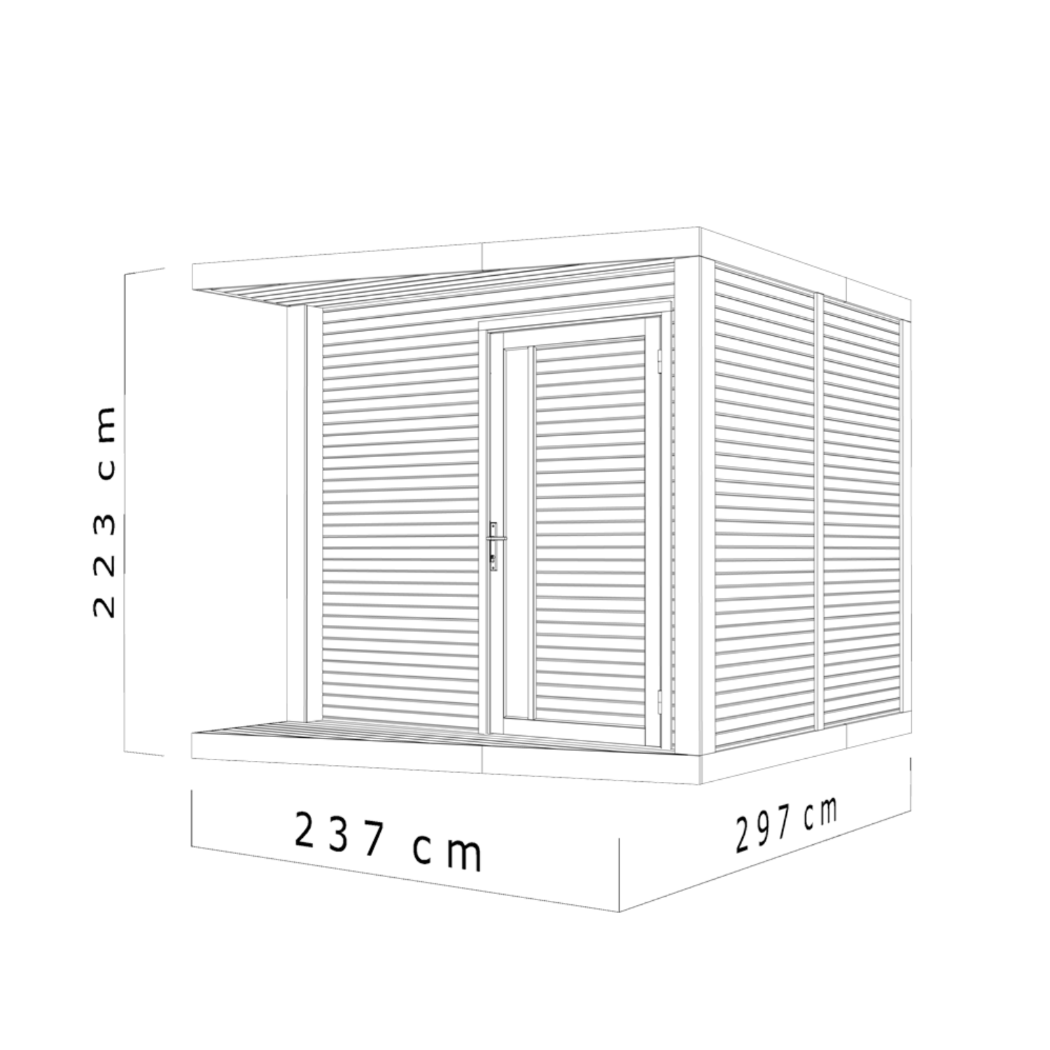 Abri de jardin moderne NERIS Anthracite – 7,1m² 2