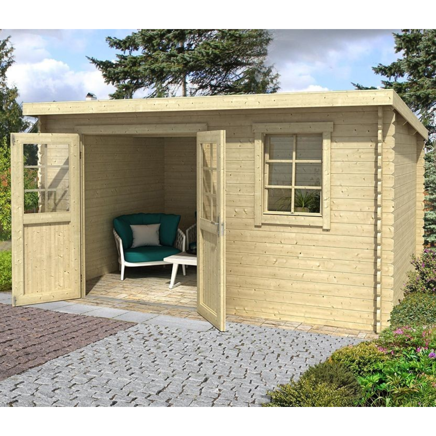 Abri de jardin SANTA FE 10m² – Bois 28mm