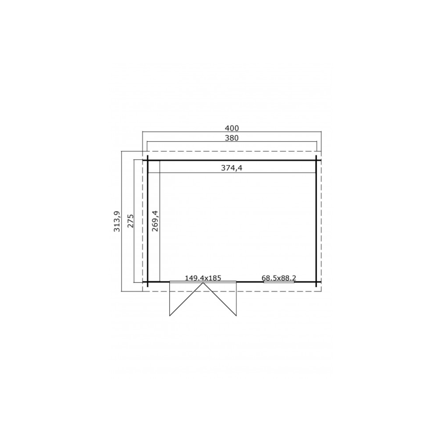 Abri de jardin SANTA FE 10m² – Bois 28mm 2